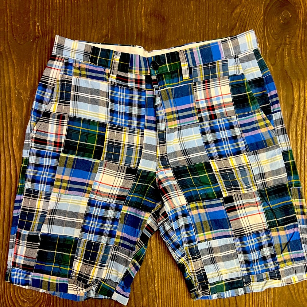 JCrew shorts.  Plaid
